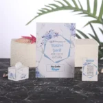 Altıgen Model Mavi Renkli Yasin Kitabı, Lokum Kutusu ve Magnet - Mevlüt Hediyelikleri