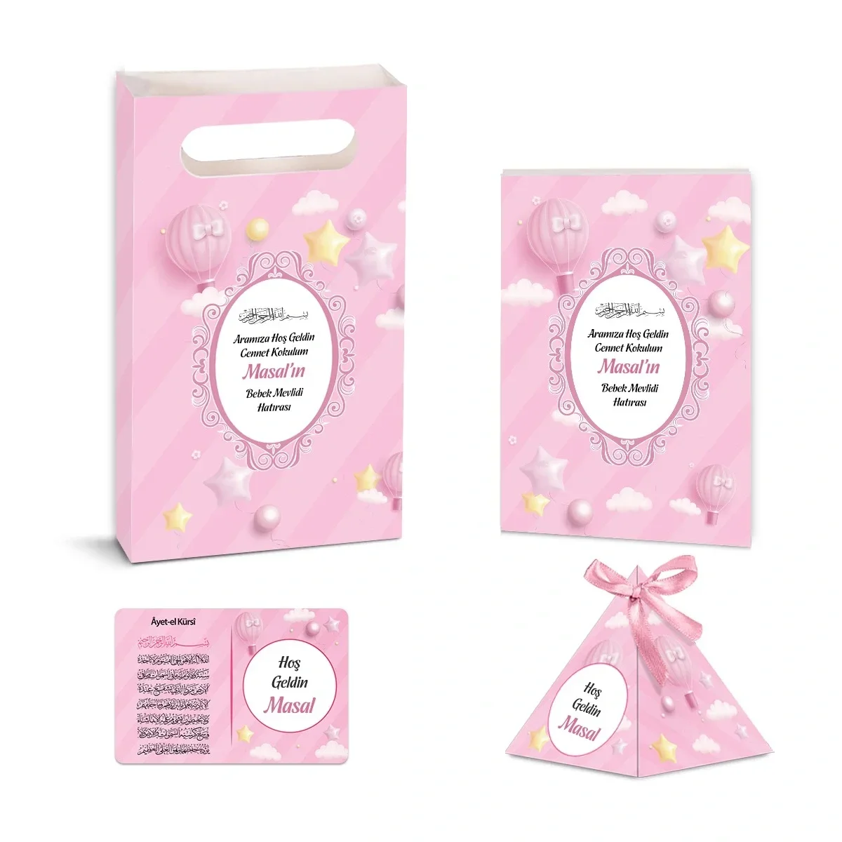 balon-model-pembe-renkli-yasin-kitabi-piramit-kulah-ayet-el-kursi-magnet-karton-canta51009088-sw1200sh1200 Balon Model Pembe Renkli Yasin Kitabı, Piramit Külah, Ayet-el Kürsi Magnet, Karton Çanta - Mevlüt Hediyelikleri - Görsel 1