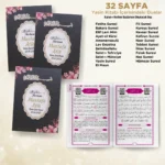 Çiçek Model Siyah Renkli Tül Kese İçerisinde Yasin Kitabı ve Tesbih - Mevlüt Hediyelikleri - Görsel 3