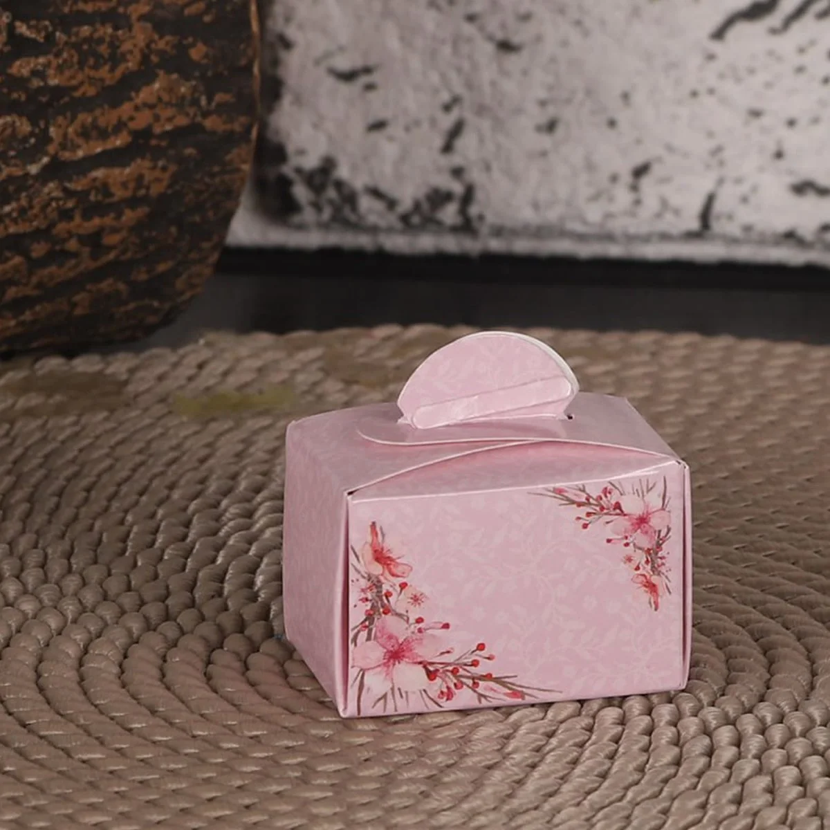 cicek-pembe-lokumluk-187261529-sw1200sh1200 Çiçek Model Pembe Renkli Mevlüt Şekeri İçin Lokum Kutusu - Görsel 1