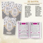 Çizgi Model Siyah Renkli Yasin Kitabı, Lokum Kutusu, Magnet ve Karton Çanta - Mevlüt Hediyelikleri - Görsel 3