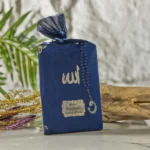 Tül Kese İçerisinde İnci Tesbihli Lacivert Renkli Kadife Yasin Kitabı Seti - Mevlüt Hediyelikleri