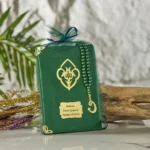 Tül Kese İçerisinde İnci Tesbihli Zümrüt Renkli Şantuk Yasin Kitabı Seti - Mevlüt Hediyelikleri - Görsel 2