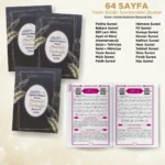 Zerafet Model Siyah Renkli Yasin Kitabı, Piramit Külah, Ayet-el Kürsi Magnet, Karton Çanta ve Tesbih - Mevlüt Hediyelikleri - Görsel 2
